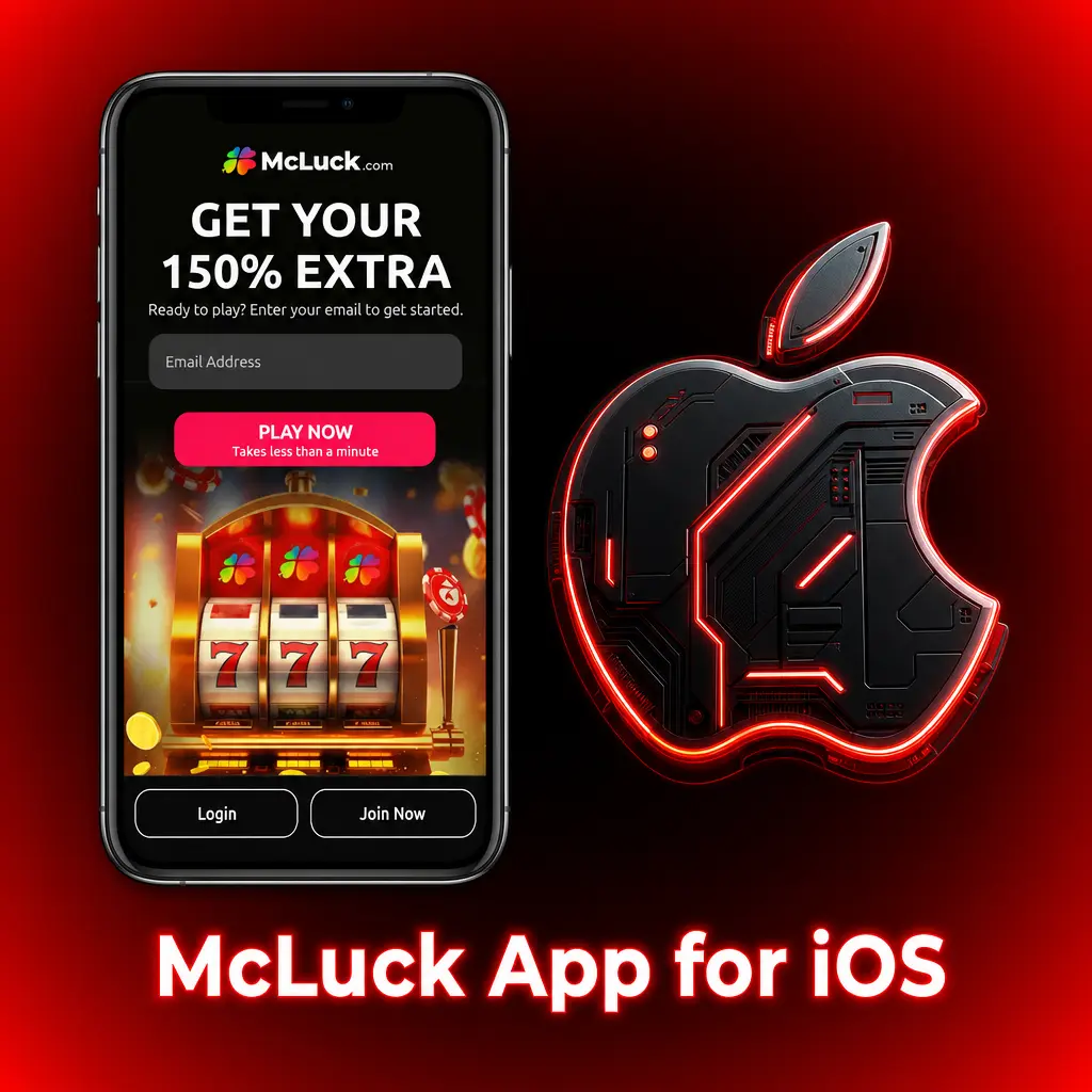 McLuck web app displayed on iPhone and iPad screens