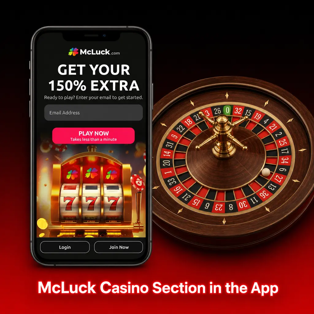 McLuck casino app category screen