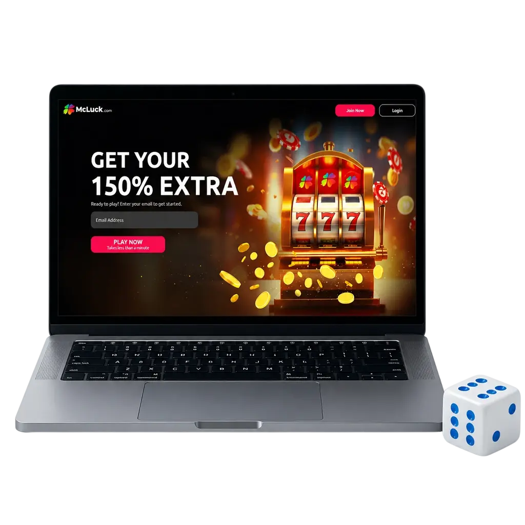 McLuck online casino homepage on mobile and desktop